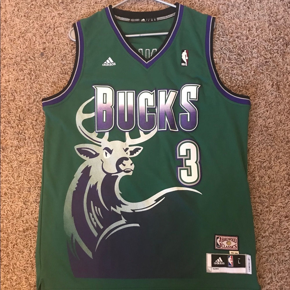 NBA Milwaukee Bucks Brandon Jennings Jersey Size L